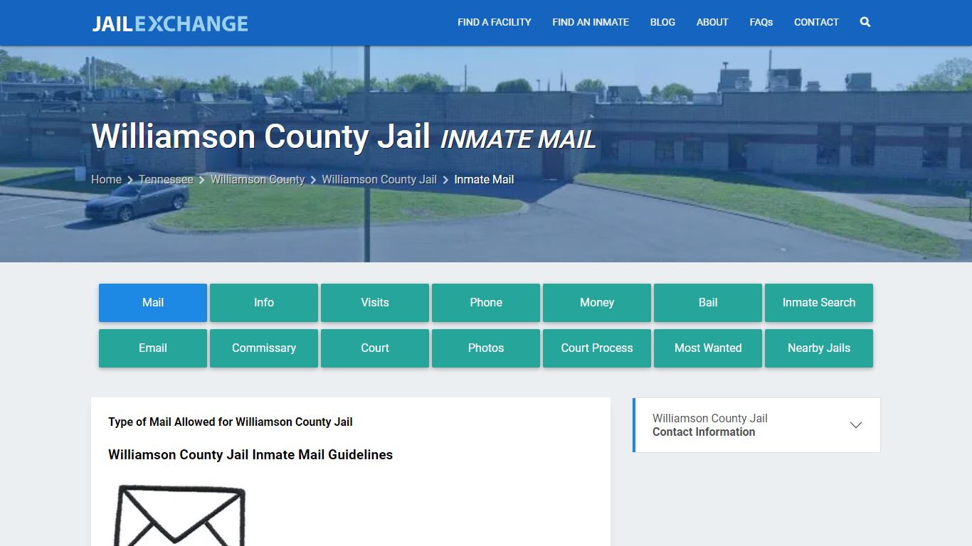 Inmate Mail - Williamson County Jail, TN - Jail Exchange